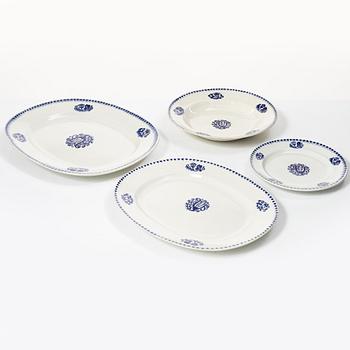 Wilhelm Kåge, 30 pieces of an 'Arbetarservisen' with decoration 'Apollo', gustavsberg, Sweden, 1917-1920.
