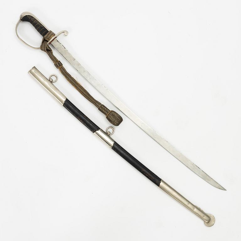 Saber, Swedish, from around the year 1900, with scabard.