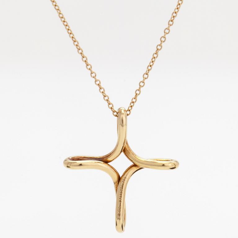 Tiffany & Co, Elsa Peretti, kaulakoru, "Infinity Cross", 18K kultaa.