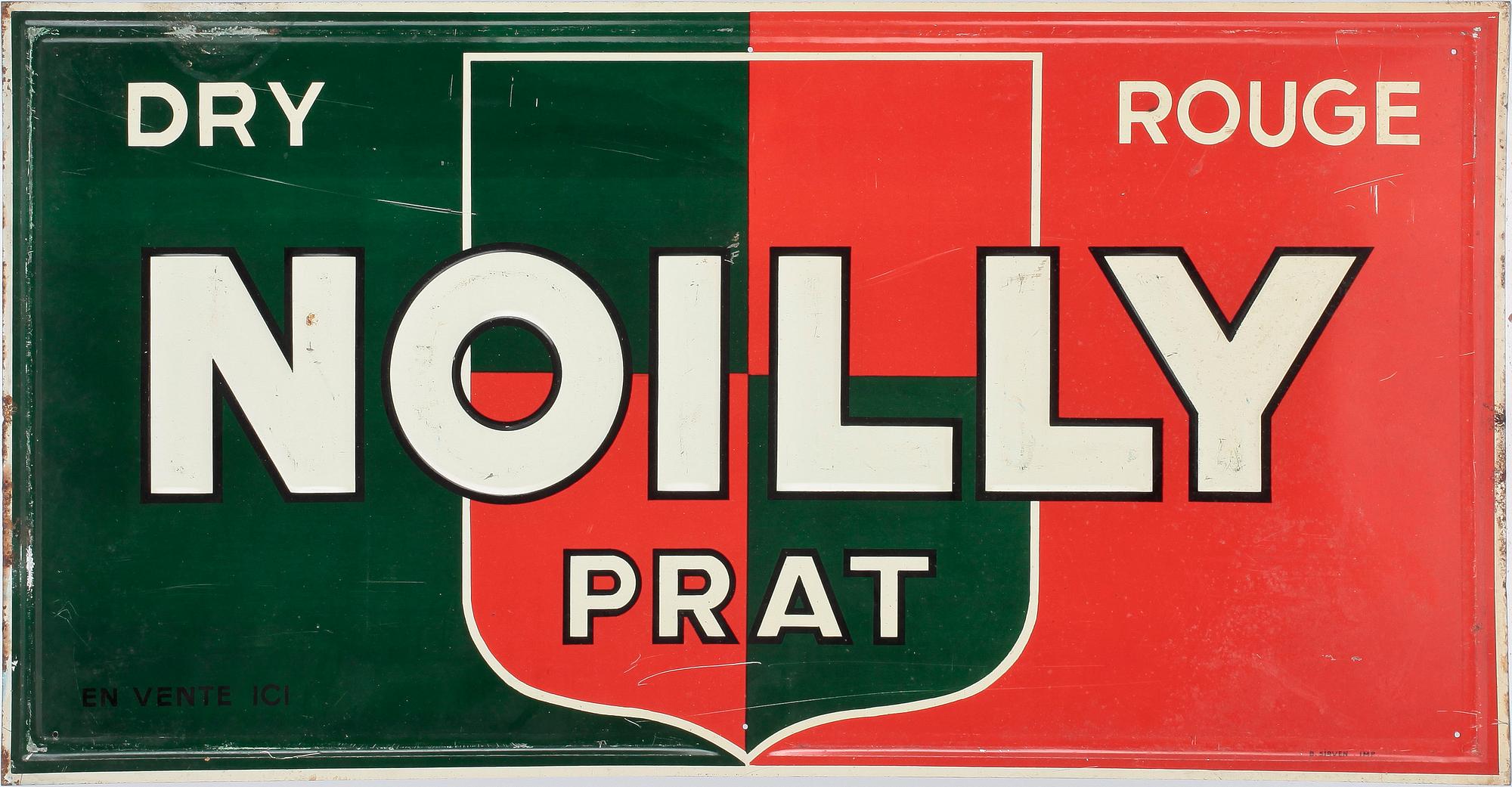 PLÅTSKYLT, "Noilly Prat", 1950-tal.