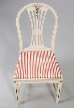 MATSALSGRUPP, 5 delar, gustaviansk stil, 1900-talets andra hälft.