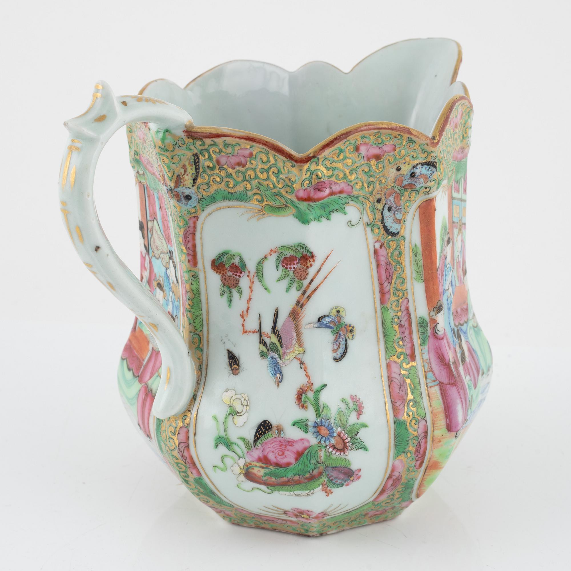 Kanna, porslin. Qingdynastin, Kanton, sent 1800-tal.