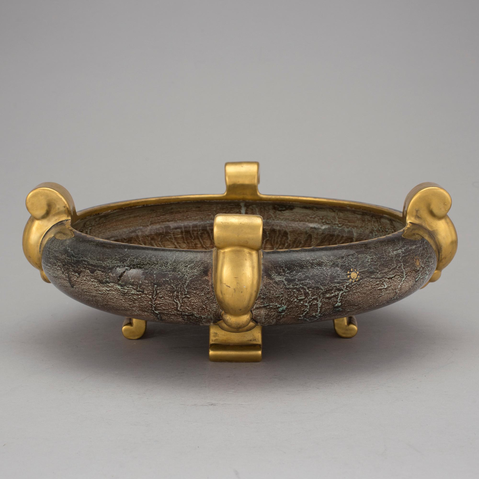 SKÅL, flintgods, Josef Ekberg Gustavsberg, 1920/30-tal.