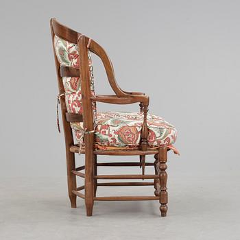 FÅTÖLJ, England, 1800-tal.