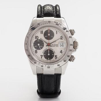 TUDOR, Prince date, Pre-Tiger panda, wristwatch, 39 mm.
