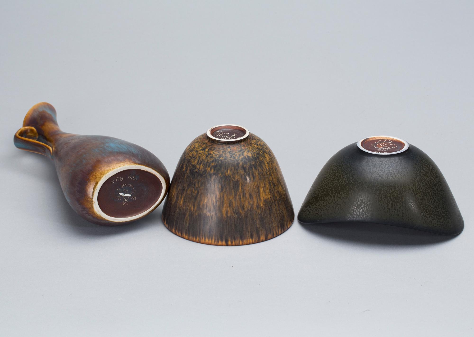 PARTI STENGODS, 3 delar, Gunnar Nylund, Rörstrand.