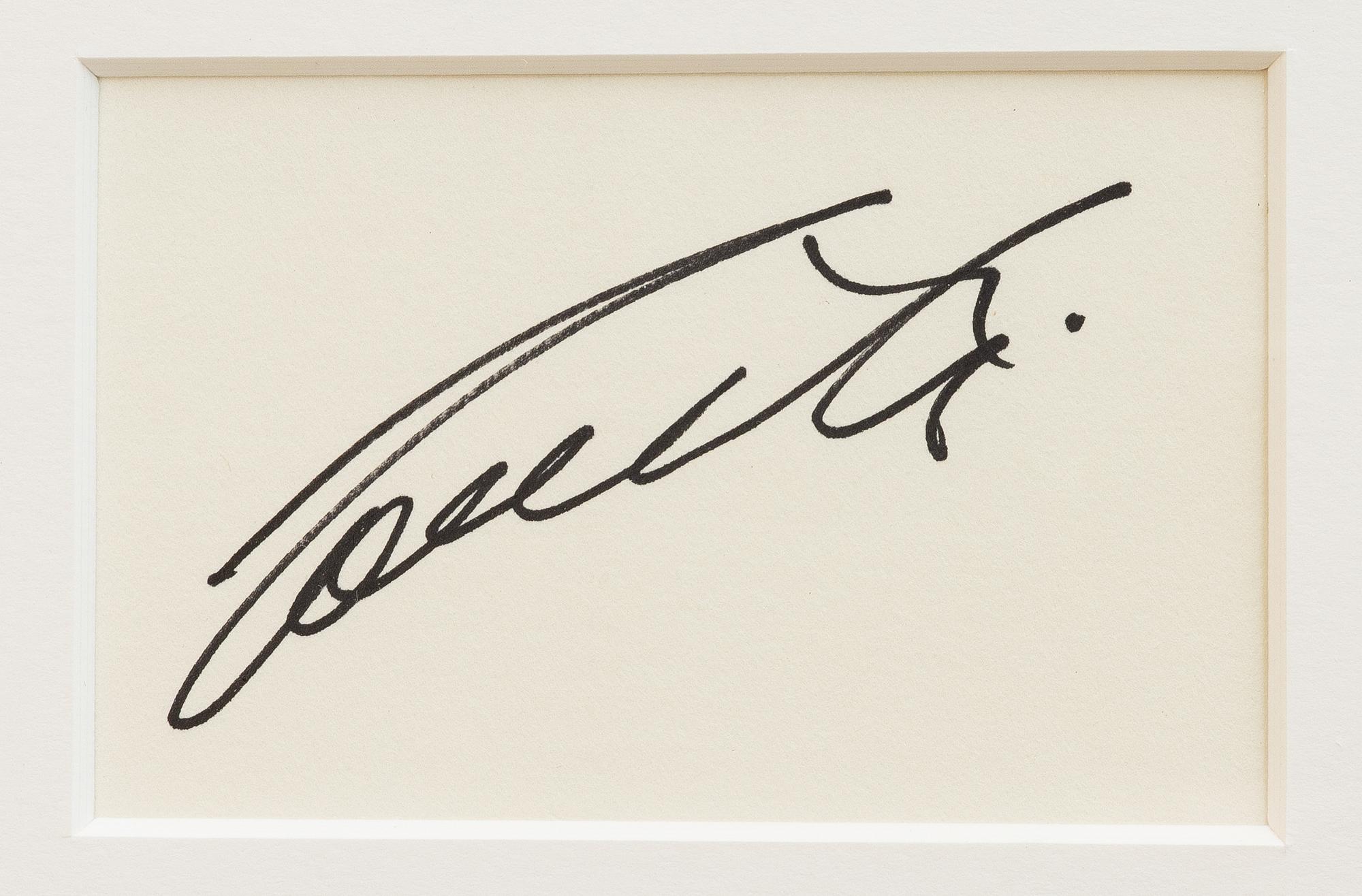 Autographs, Niki Lauda and Clay Regazzoni.