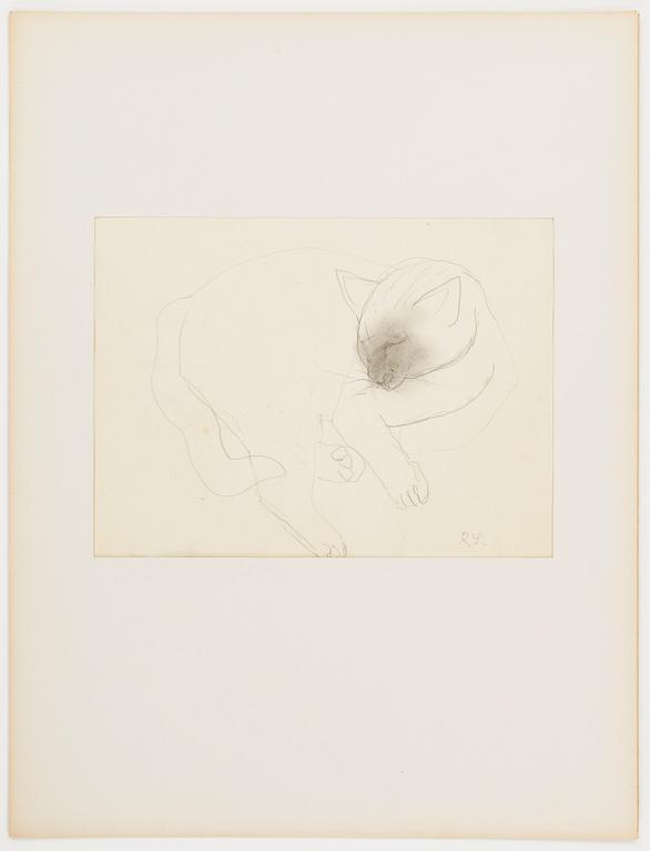 Ragnar Sandberg, pencil drawings, 4, signed RS.