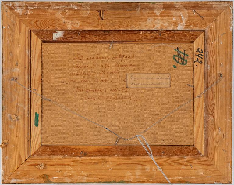 Helmer Osslund, oil on grease proof paper on panel, signed.