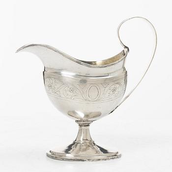 Carl Zacharias Schultz, gräddkanna, silver, (verksam 1819-1847) Tavastehus, Finland.