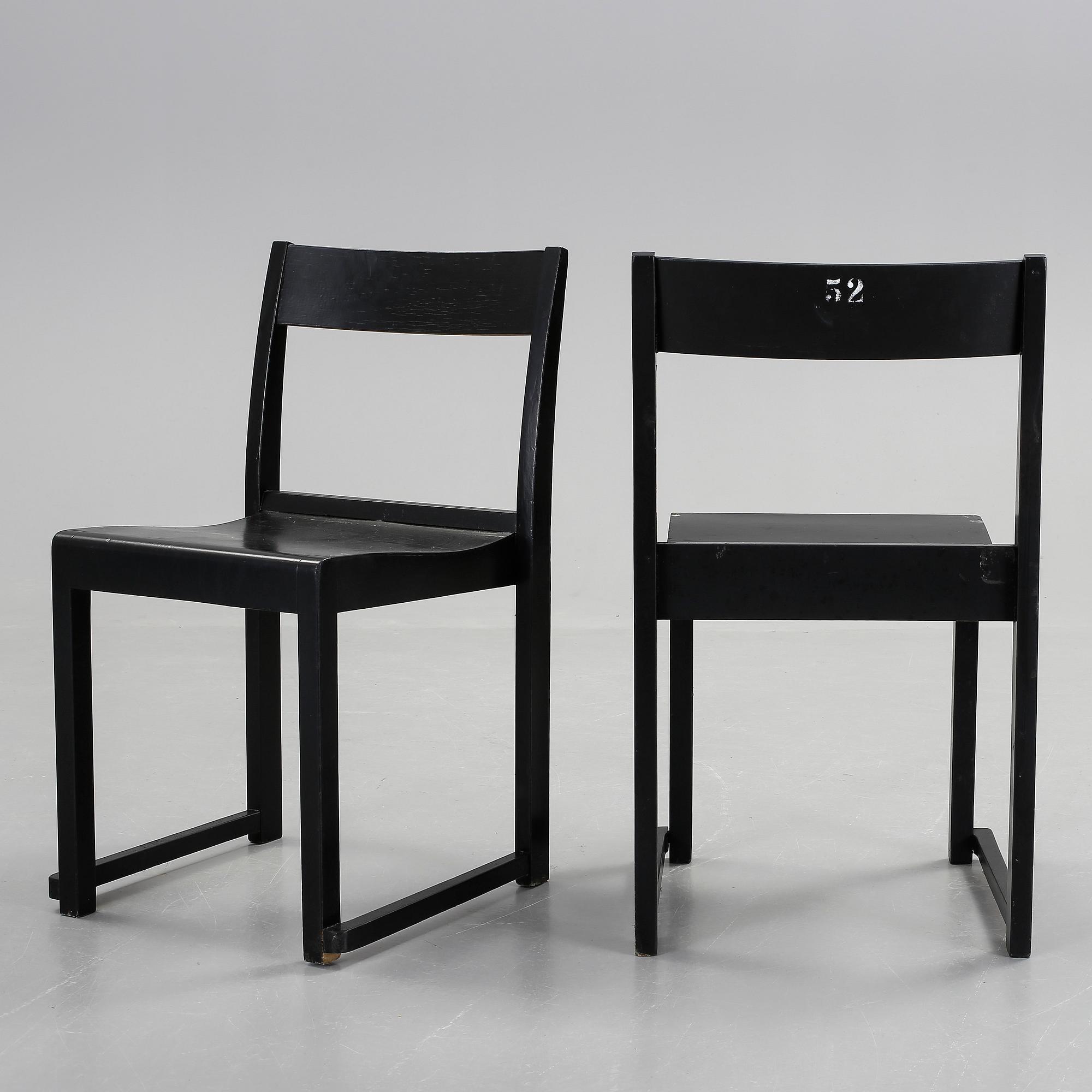 STOLAR, 6 stycken, "Orkesterstolen", Sven Markelius, 1900-talets mitt.