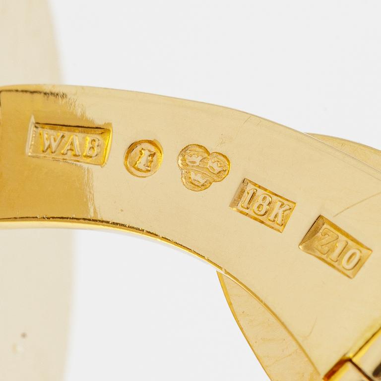 W.A. Bolin a pair of cufflinks 18K gold.