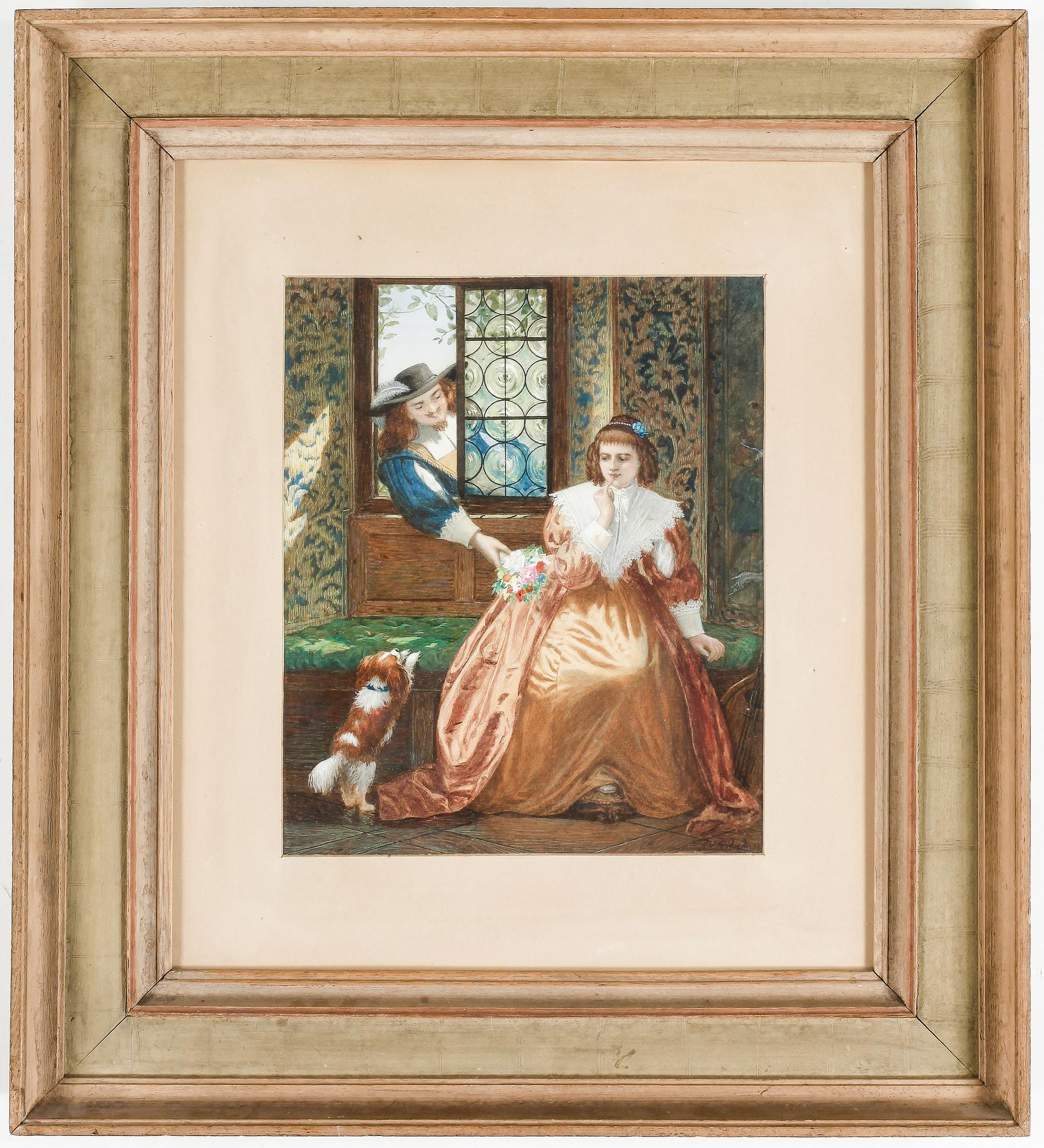 OKÄND KONSTNÄR, gouache, signerad I V Gibson, otydligt daterad, 1800-tal.