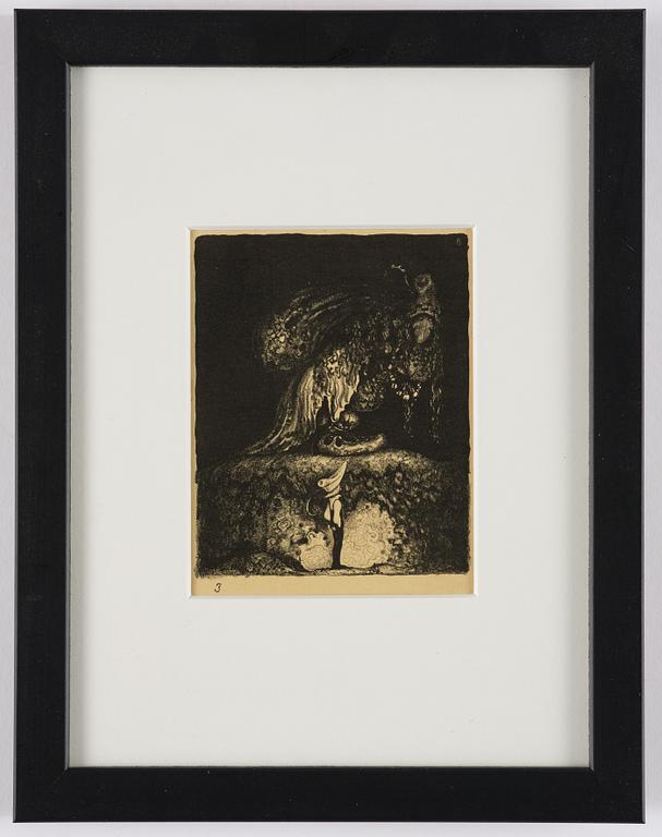 John Bauer, "Troll", de kompletta 10 osignerade litografierna ur sviten.
