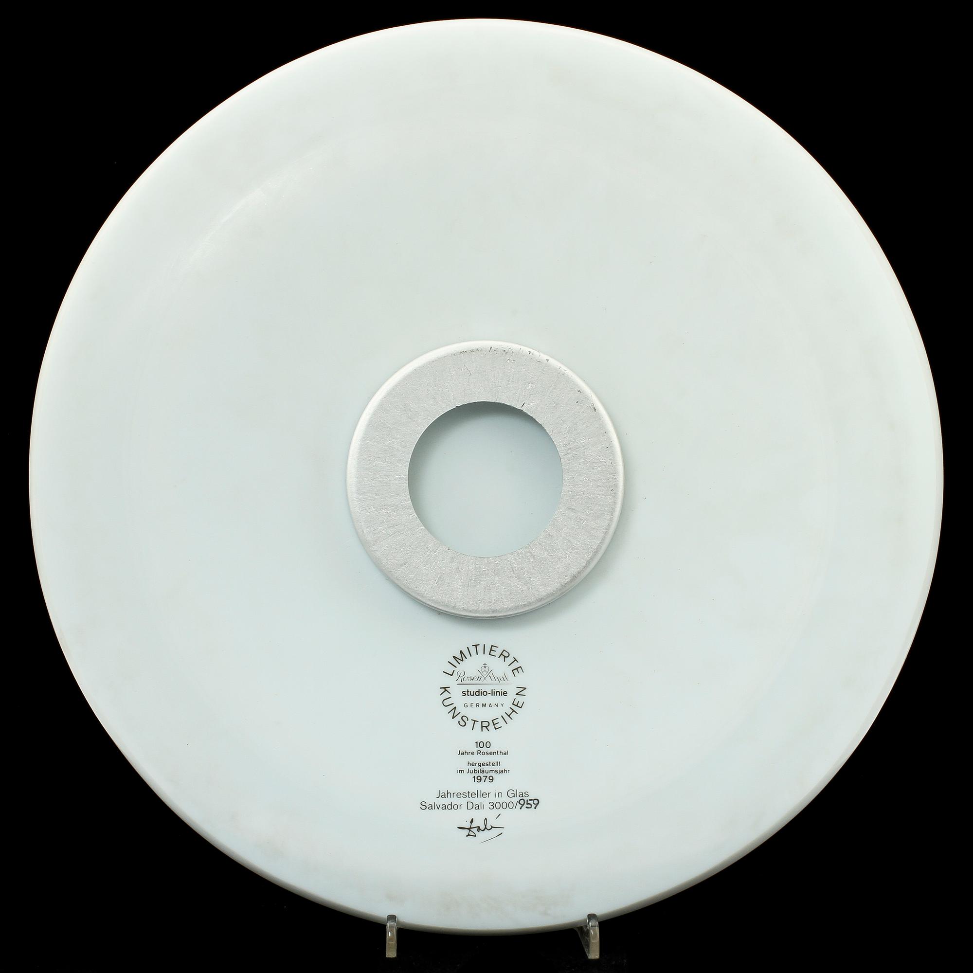 SALVADOR DALÍ , fat, glas, Rosenthal, sign o numr 3000/959, 1979.