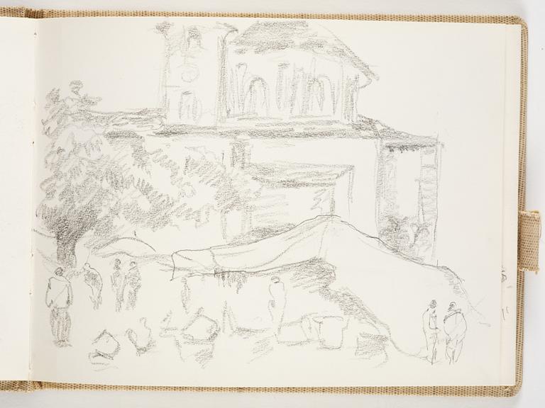 Lotte Laserstein, 4 skissböcker med blyertsteckningar.