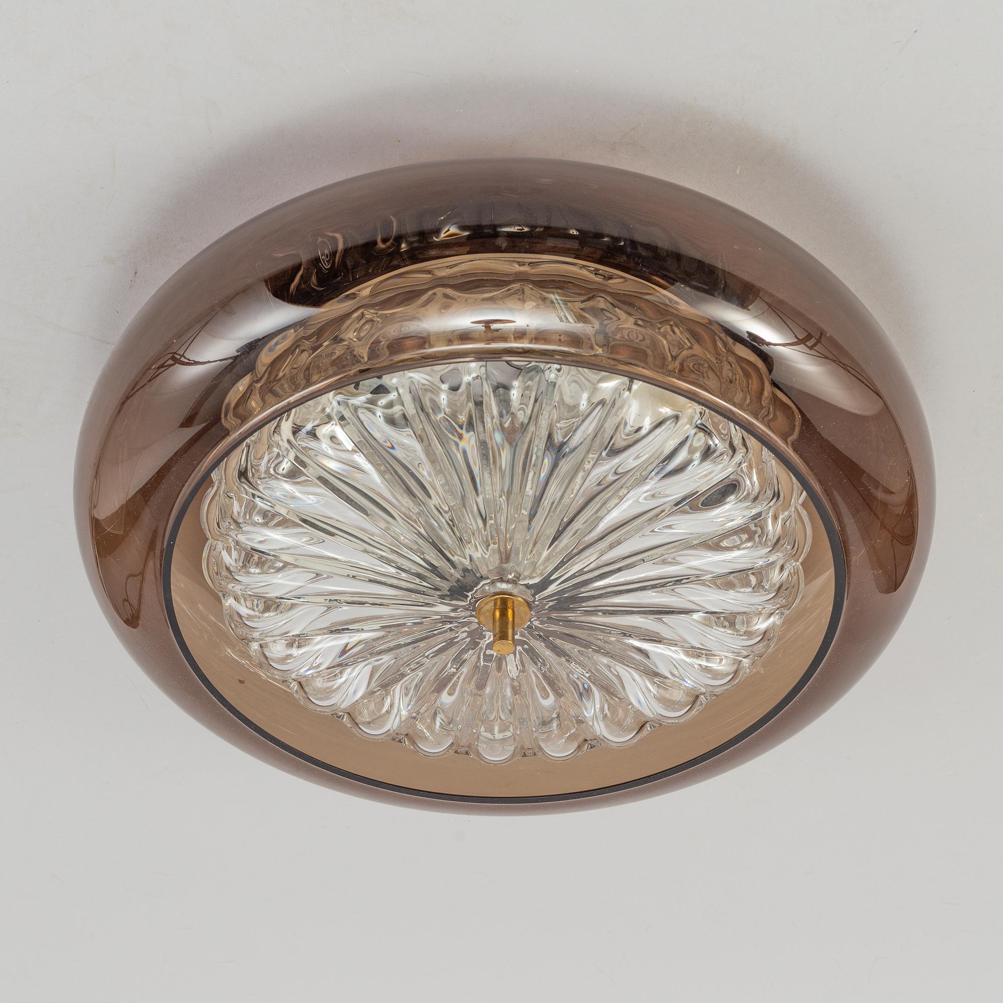 CARL FAGERLUND, plafondlampa, "Bubblan", Orrefors.