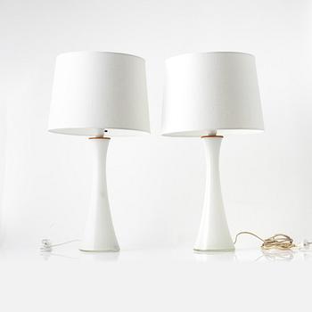 Berndt Nordstedt, a pair of model 'B-015' table lights, Bergboms, 1970's.