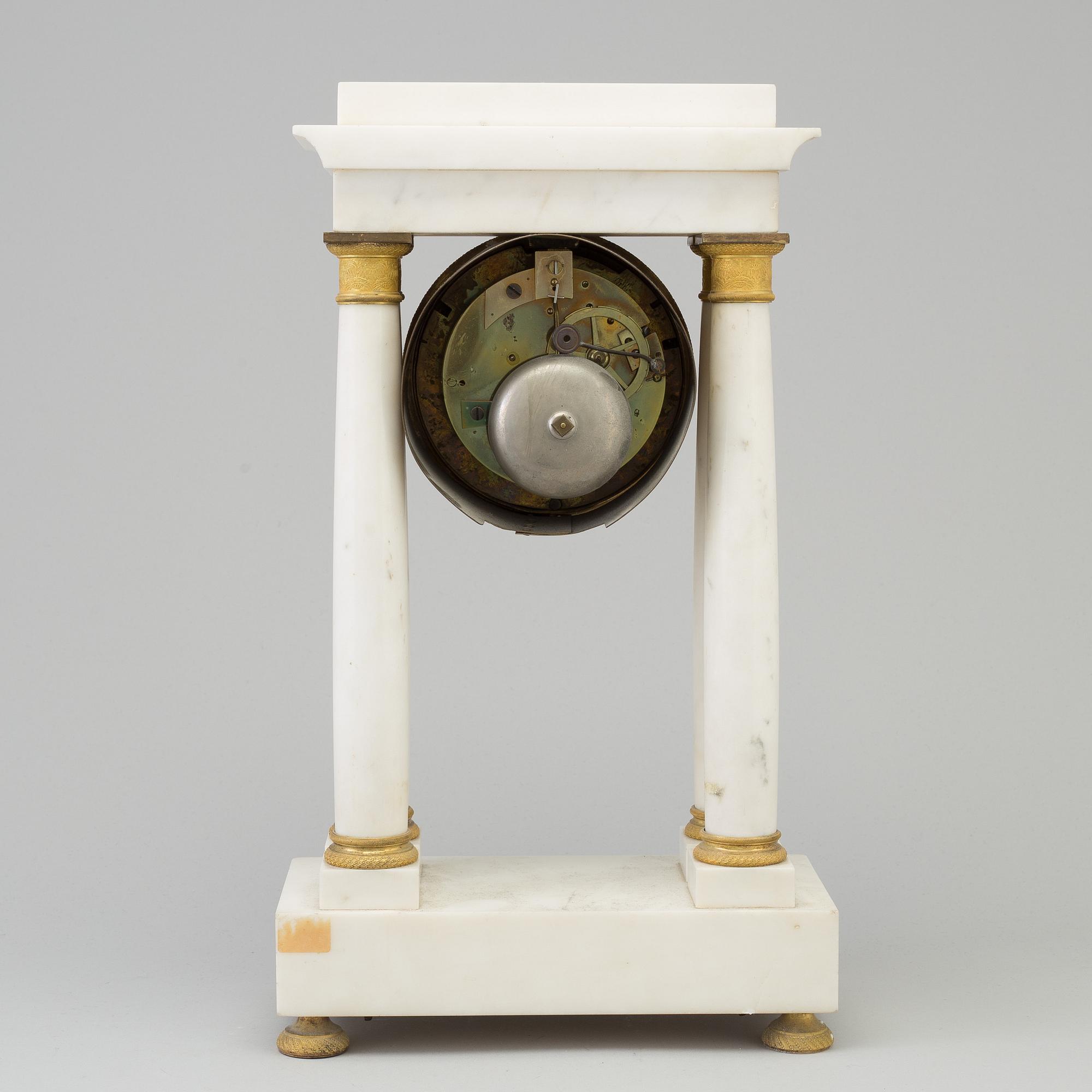 A french empire mantle clock, first half of the 19th century.