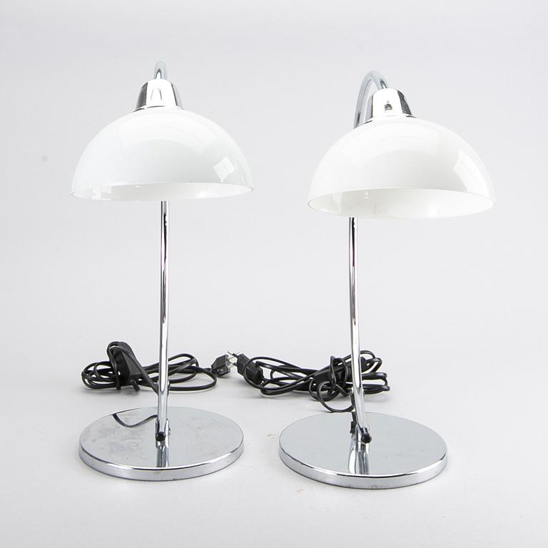 A PAIR OF TABLE LAMPS, later half of the 20th century.