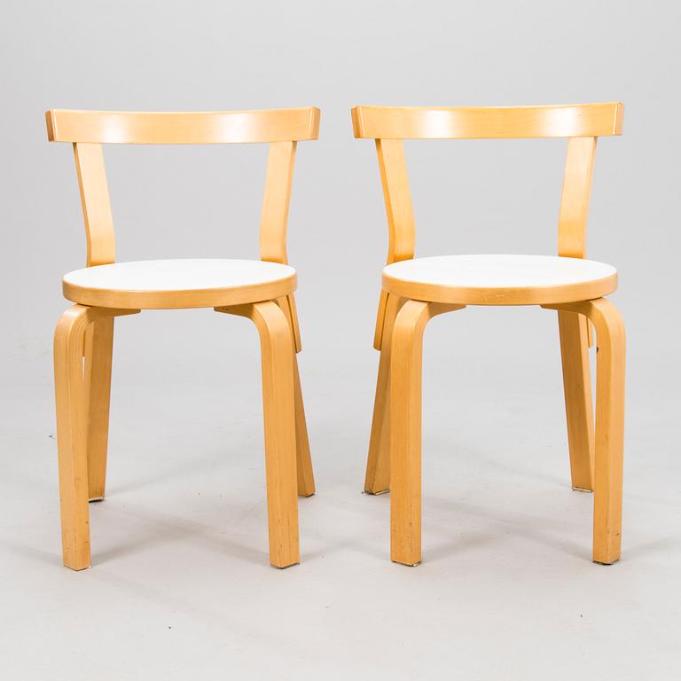 ALVAR AALTO, a set of six model 68 Chairs by Artek.