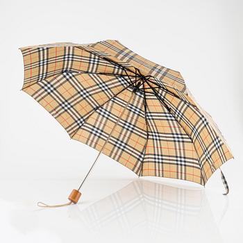 Burberry, an umbrella.