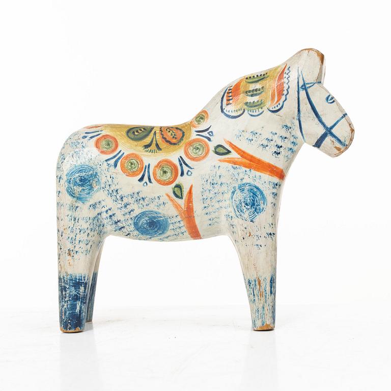 Dalahäst, allmoge, tillskriven Erik Svensk, Bergkarlås, 1920-tal.