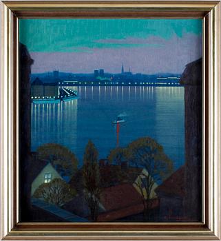 OKÄND KONSTNÄR, olja på duk. Sign O. Lundgren o dat 1934.