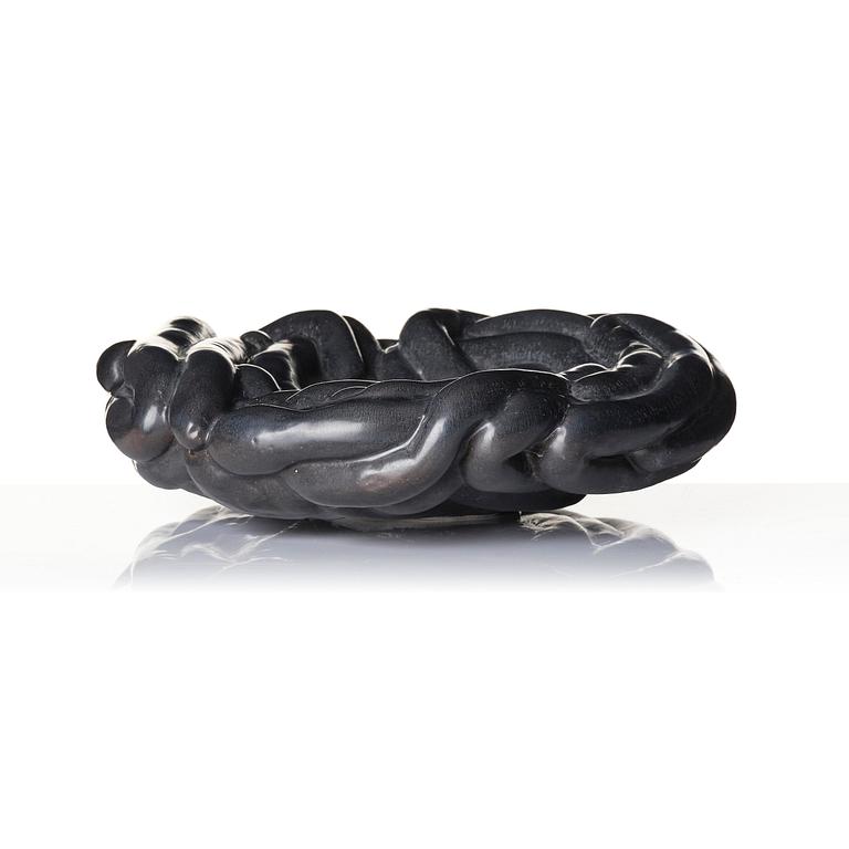 Mårten Medbo, a stoneware sculpture/dish,  "Slangfat", ed. 4/8, executed in his studio, 2008.