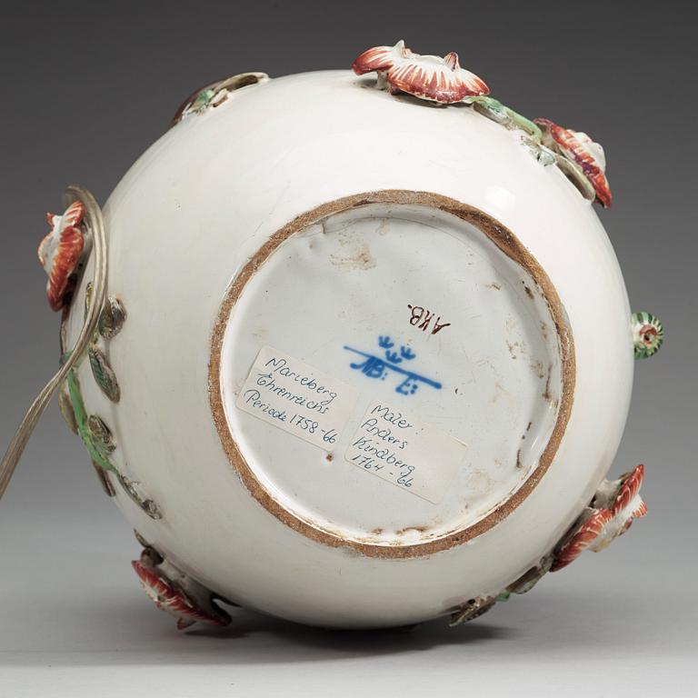 A Swedish faience jar, Marieberg, 18th Century.