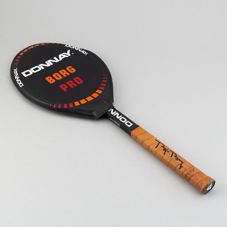 Björn Borg, a custom made 'Donnay Borg Pro' signed tennisracket, 1980-83 with certificate.
