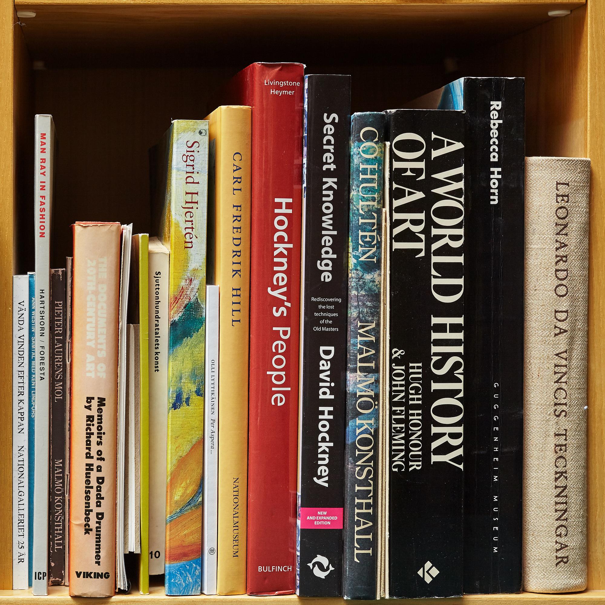 Björn Springfeldt's art library.
