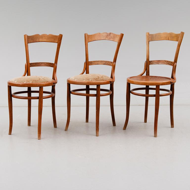 STOLAR, 3 st, Thonetmodell, J & J Kohn, 1900-talets början.