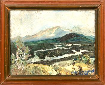Uno Vallman, oil on canvas signed.