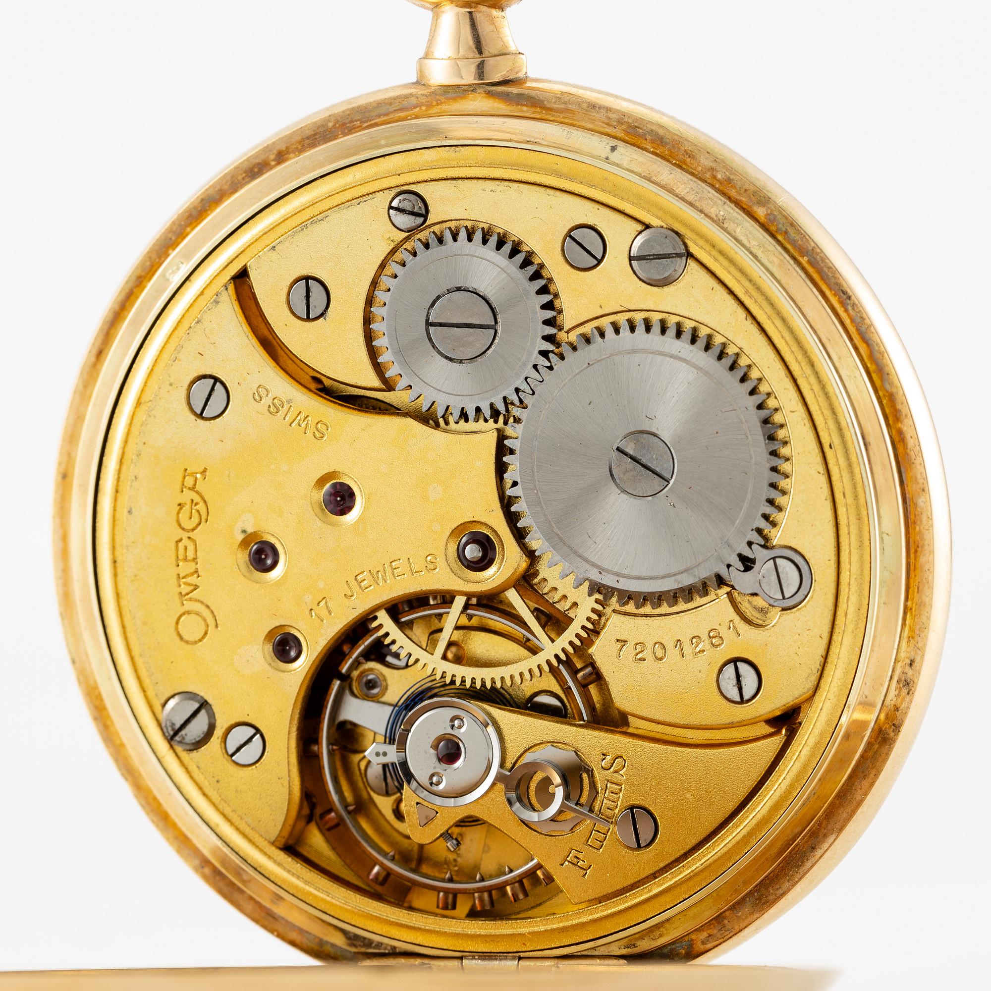 Omega, Savonett, 14K guld, 49 mm.