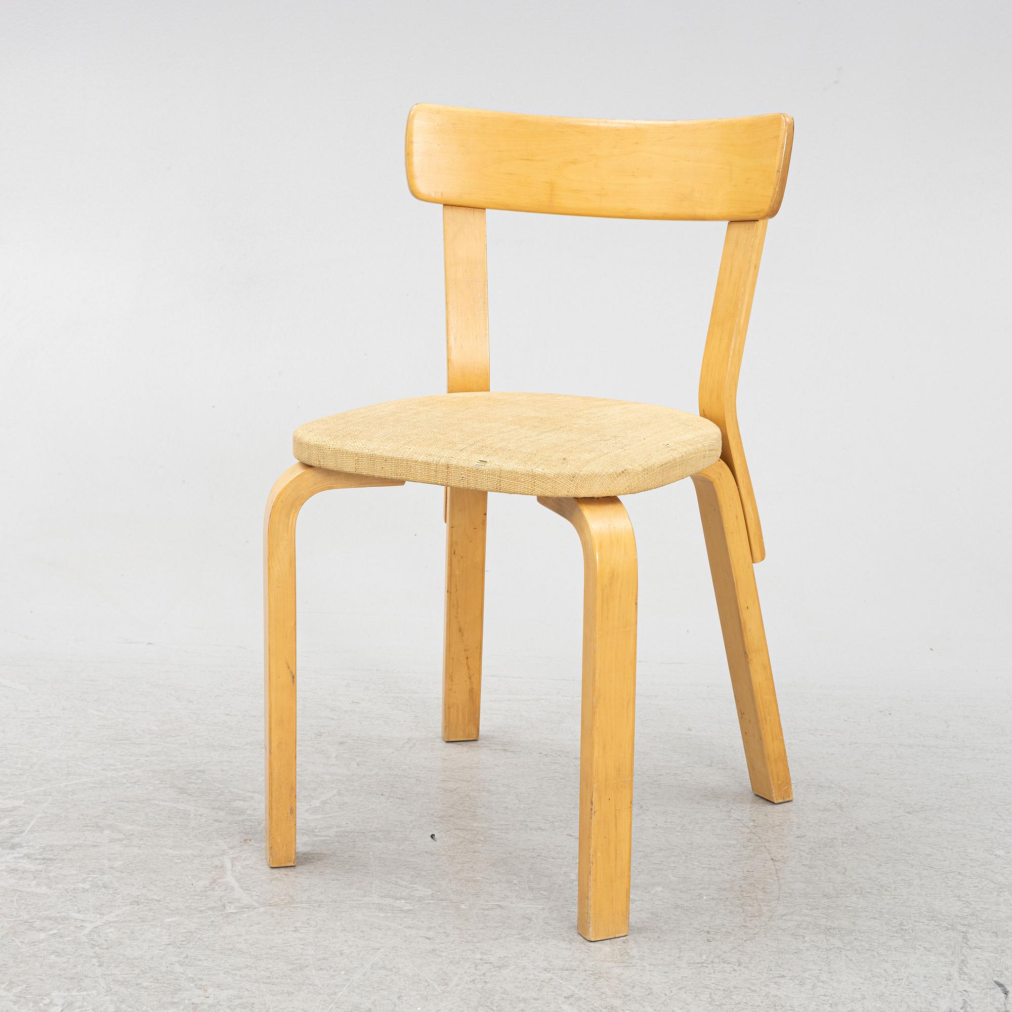 Alvar Aalto, stol, modell 69, 1900-talets mitt.