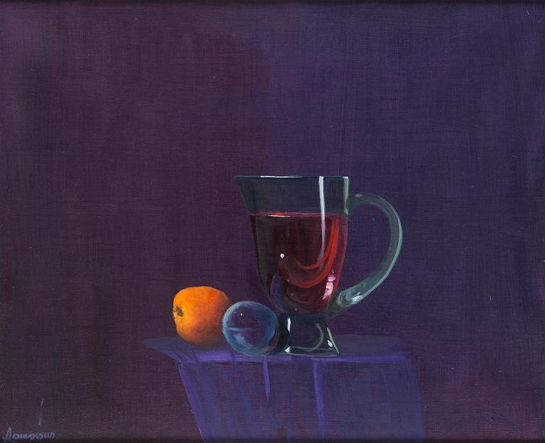 Antti Lampisuo, Stilleben med tillbringare och frukt.