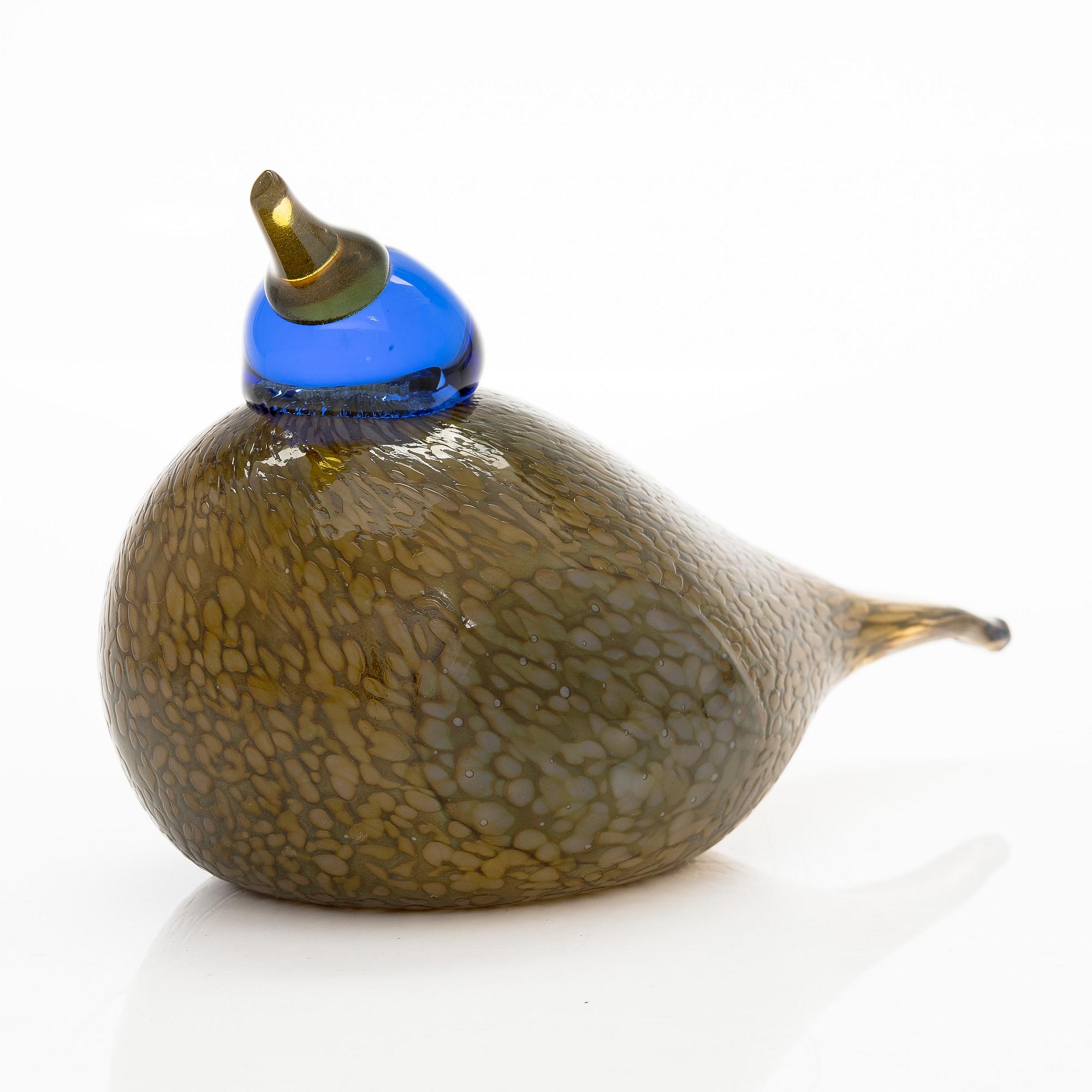 Oiva Toikka, A glass bird 'Plover', signed O. Toikka Nuutajärvi.