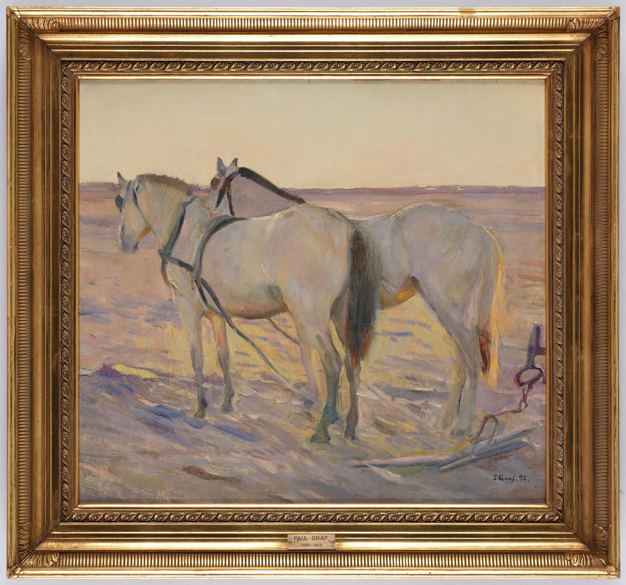 Paul Graf, Horses at Dusk (motif from Skagen).