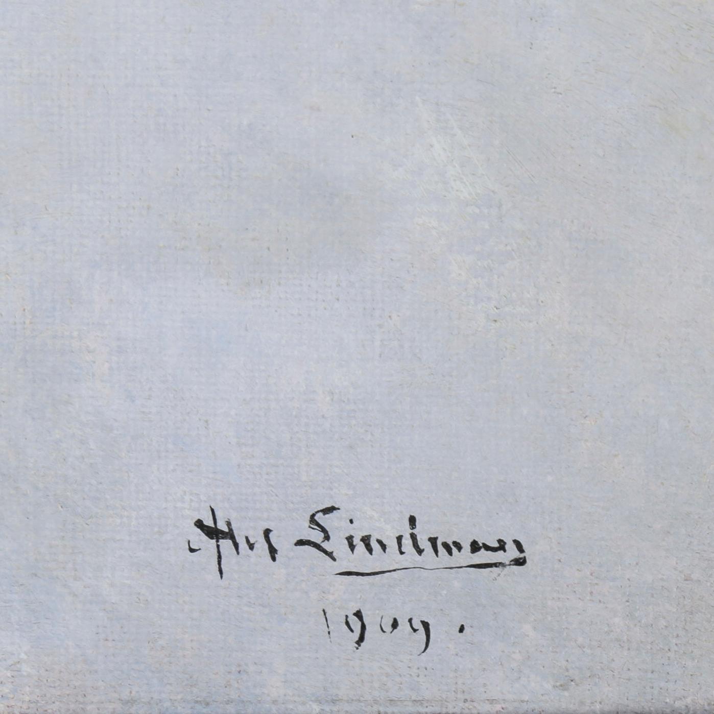 AXEL LINDMAN, Olja på duk. Signerad och daterad 1909.