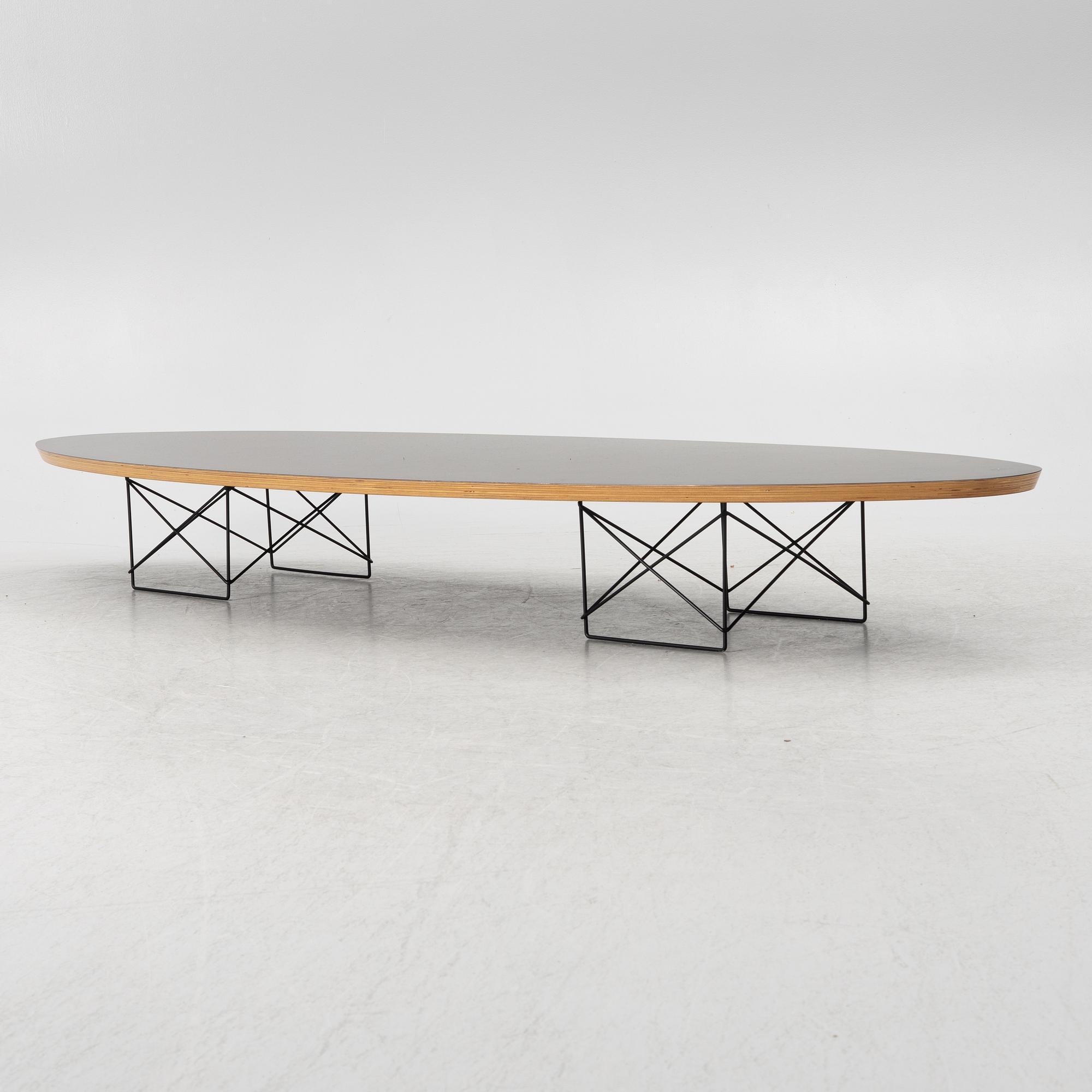 Charles & Ray Eames, a coffee table, 'Surf Board Table'.