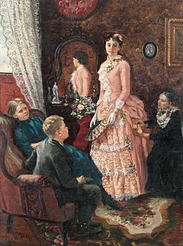 191. Nina Ahlstedt, LADY IN A PINK DRESS.