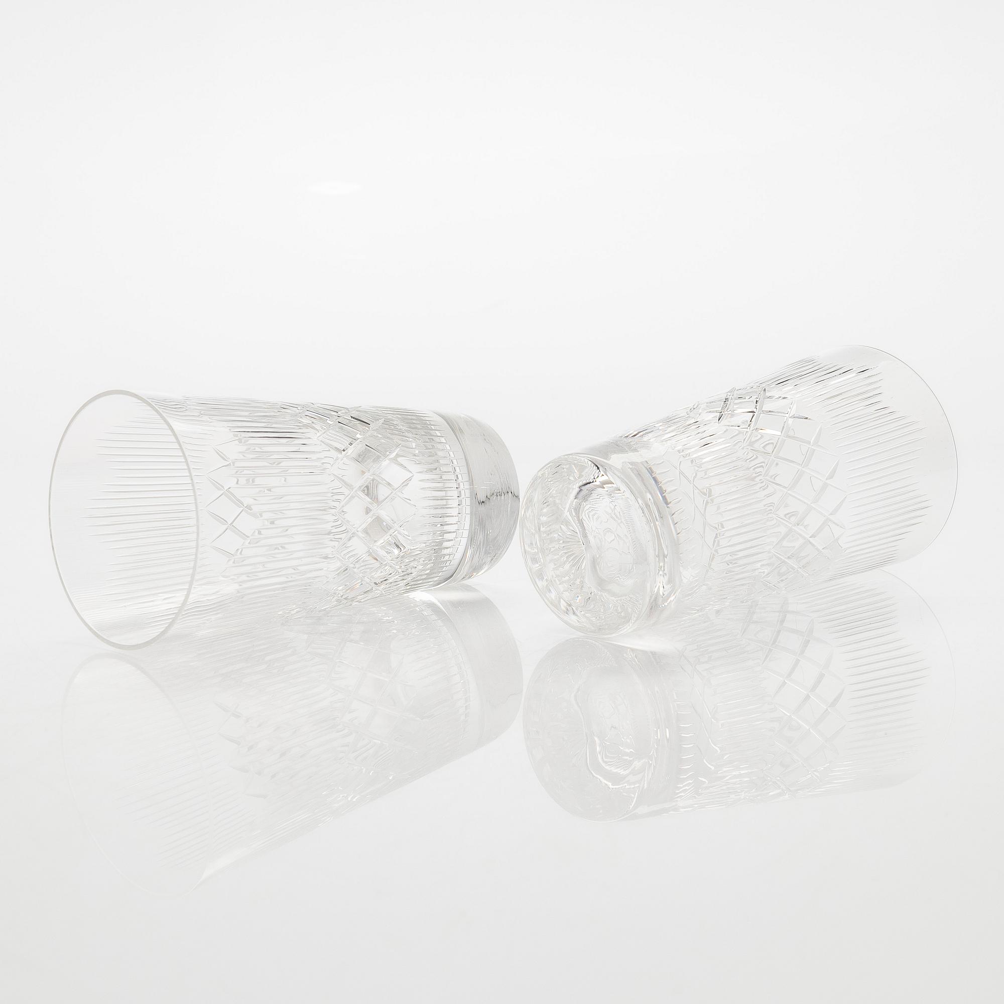 A set of ten 'Polar' drinking glasses, Nuutajärvi.