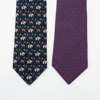 Hermès, slipsar, 2 st.