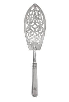 215. FISKSPADE, 84 silver, Stämplad HL. Henrik Lassas St. Petersburg 1882. Längd 31 cm. Vikt 139 g.