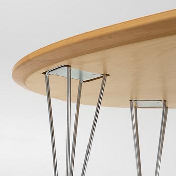 Bruno Mathsson, & Piet Hein, soffbord, "Superellips", Fritz Hansen, Danmark.
