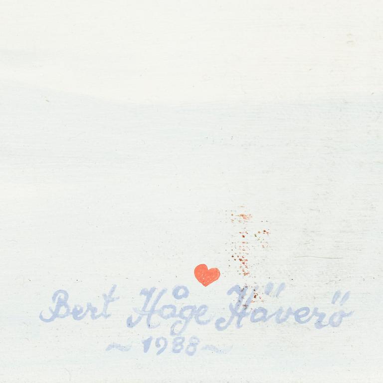 Bert Håge Häverö, olja på duk , signerad och daterad 1988.