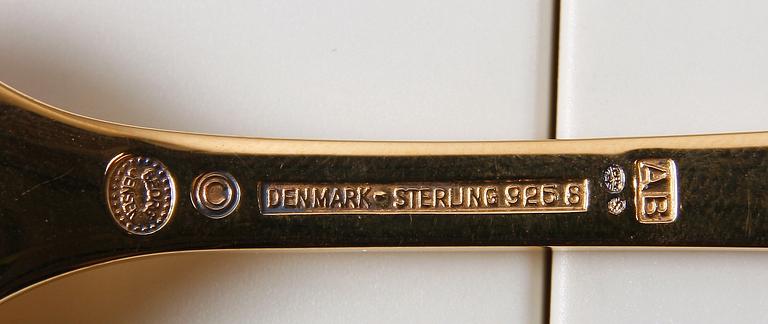 DIVERSE SKEDAR, 23 st, silver. Bla Georg Jensen.