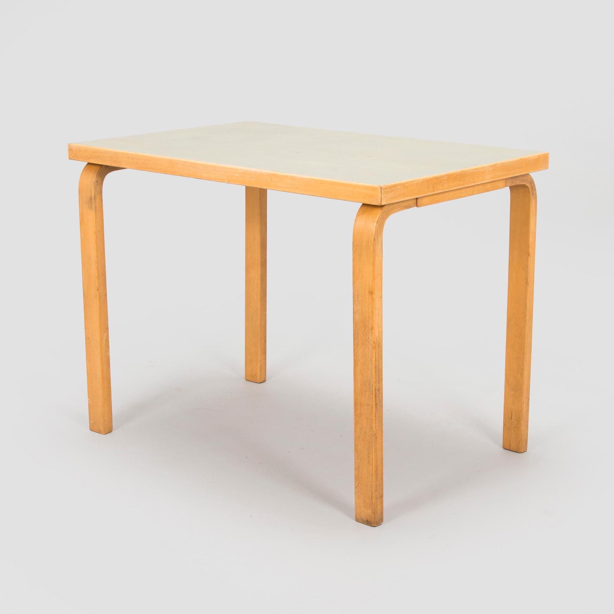 Alvar Aalto, pöytä, O.Y. Huonekalu- ja Rakennustyötehdas A.B. 1900-luvun puoliväli.