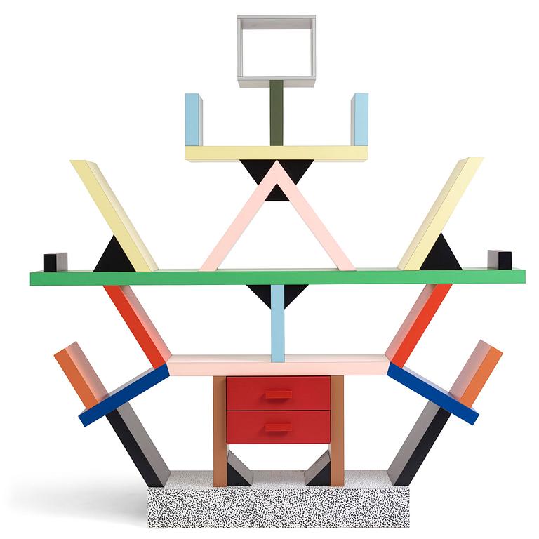 Ettore Sottsass, a "Carlton" bookcase, Memphis, Italy, post 1981.